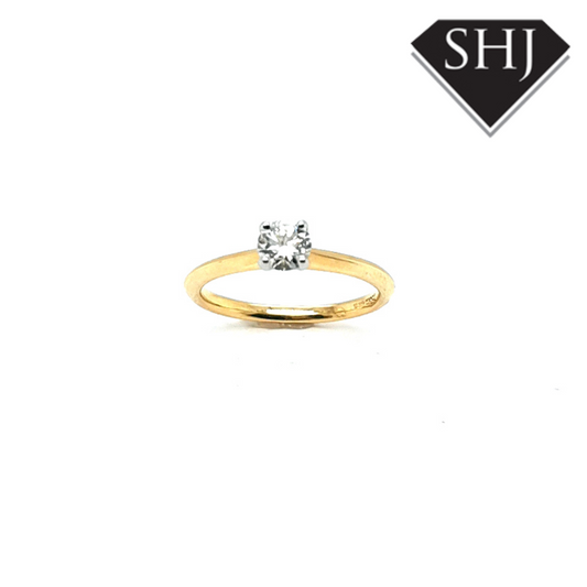 Affordable Luxury 18ct Yellow Gold/White Gold Ring 0.40pt