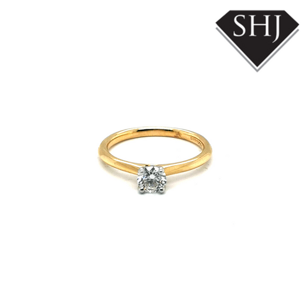 Affordable Luxury 18ct Yellow Gold/White Gold Ring 0.40pt