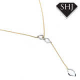18ct Yellow Gold /White Gold Lariat Necklace