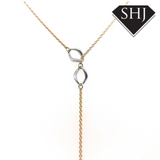 18ct Yellow Gold /White Gold Lariat Necklace
