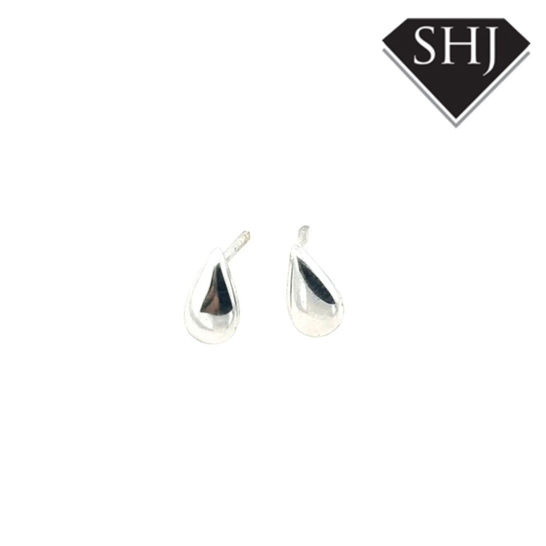 Silver Mini Tear Drop Earrings Lucy Q