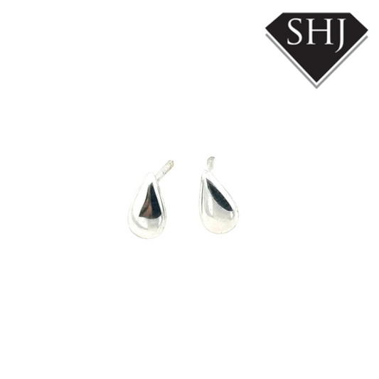 Silver Mini Tear Drop Earrings Lucy Q