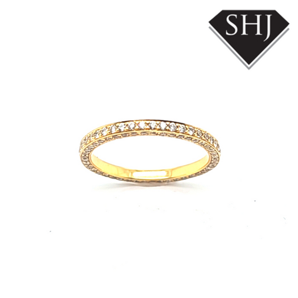 18ct Yellow Gold Diamond Full Hoop Eternity Ring 0.95ct