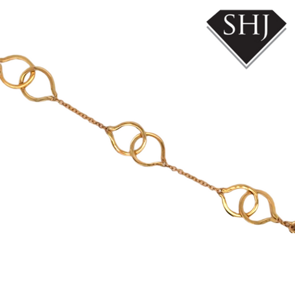 9ct Yellow Gold Stirrup Link Bracelet