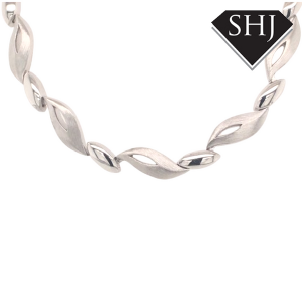 Silver Fancy Link Necklace
