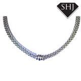 Silver Mesh Link Necklace