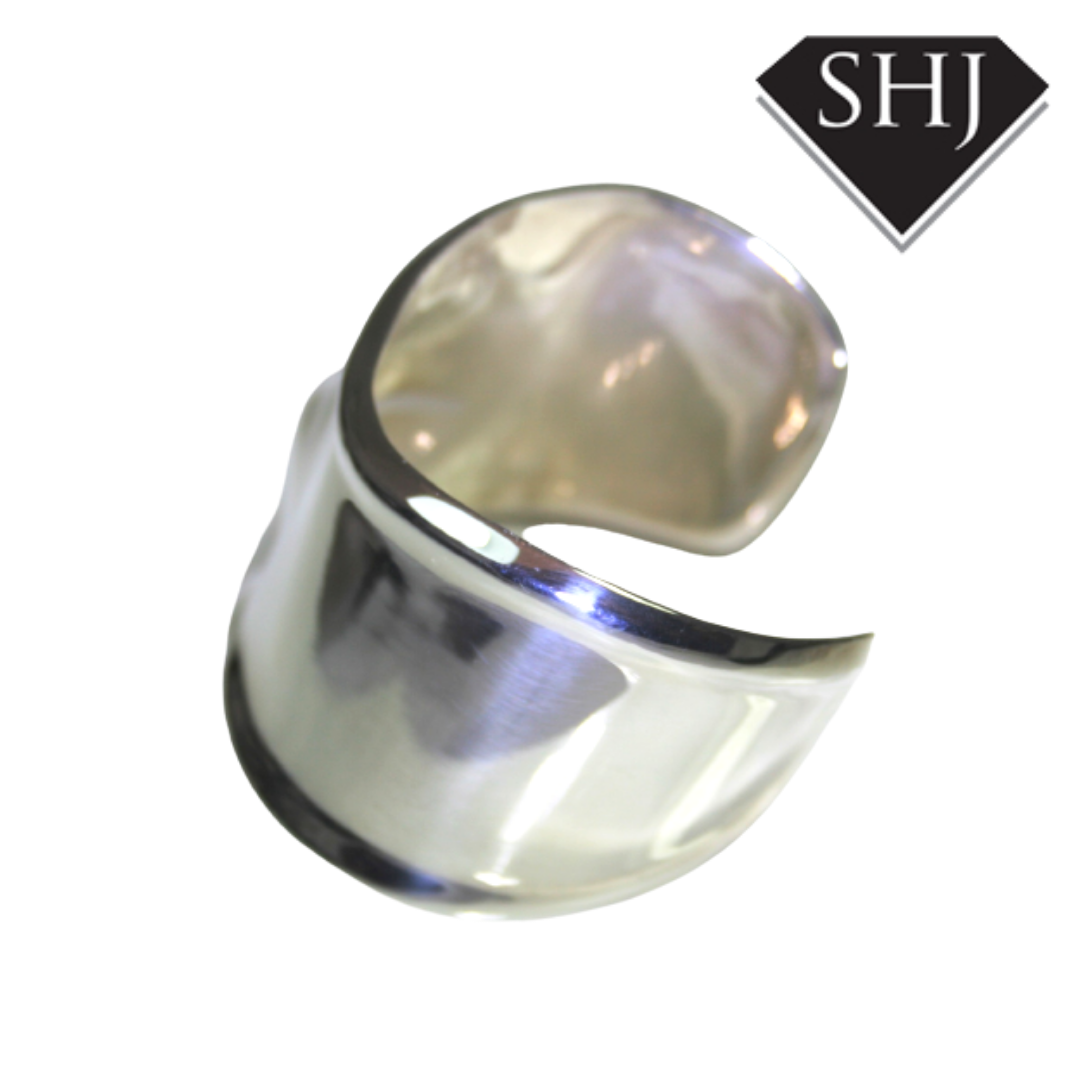 Silver Heavy Broad Cuff
