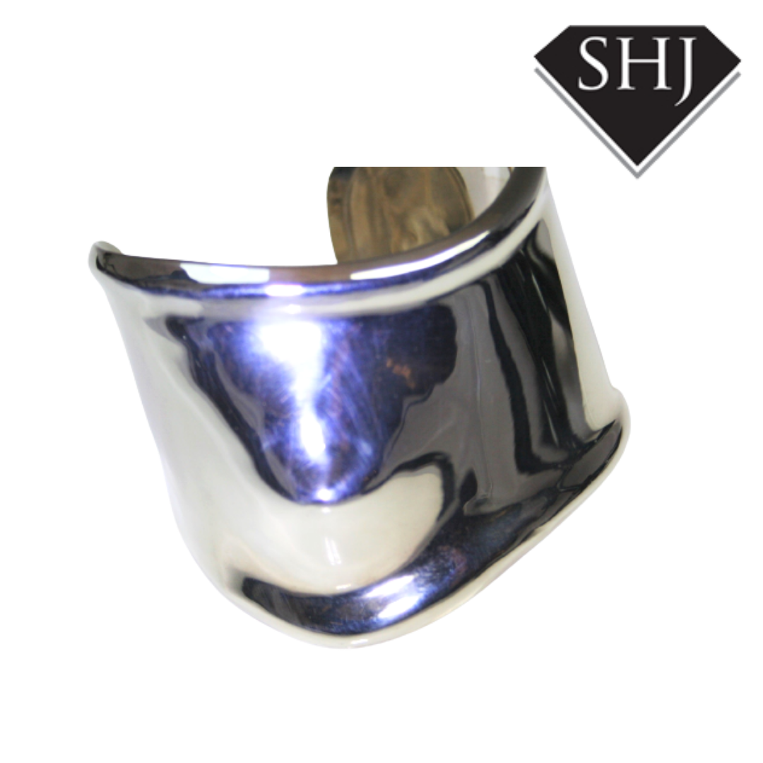 Silver Heavy Broad Cuff