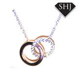 9ct White Gold and Rose Gold Necklace