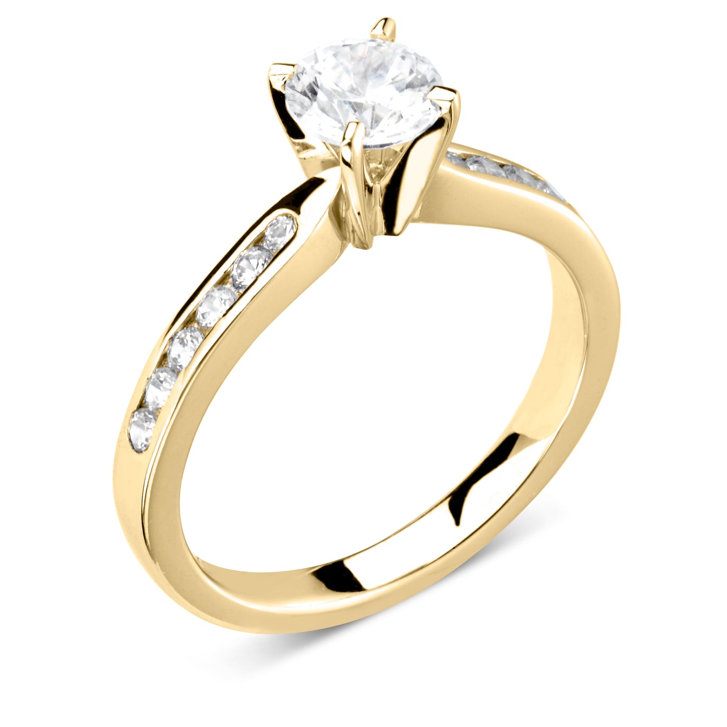 Solitaires - Diamond Shoulders