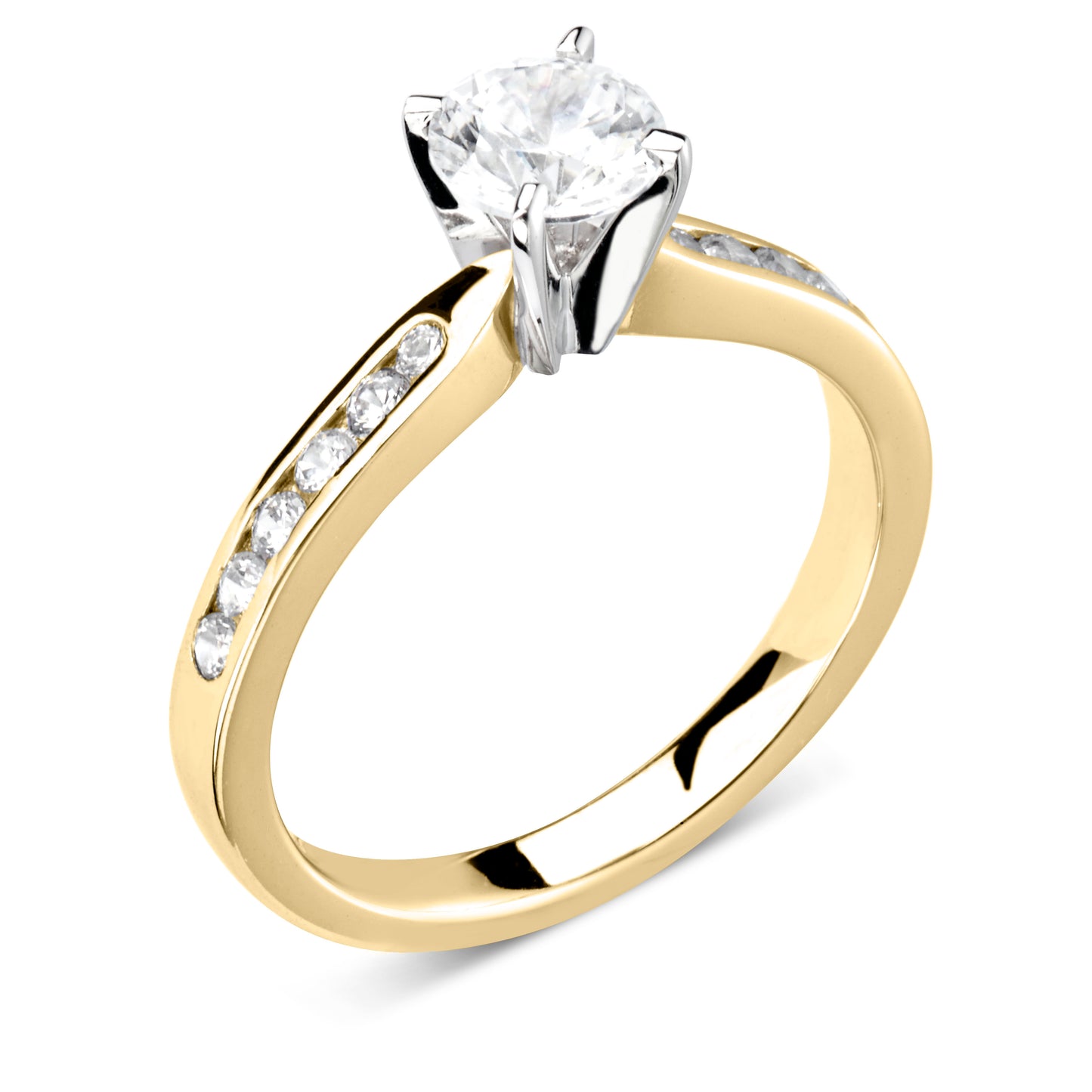 Solitaires - Diamond Shoulders