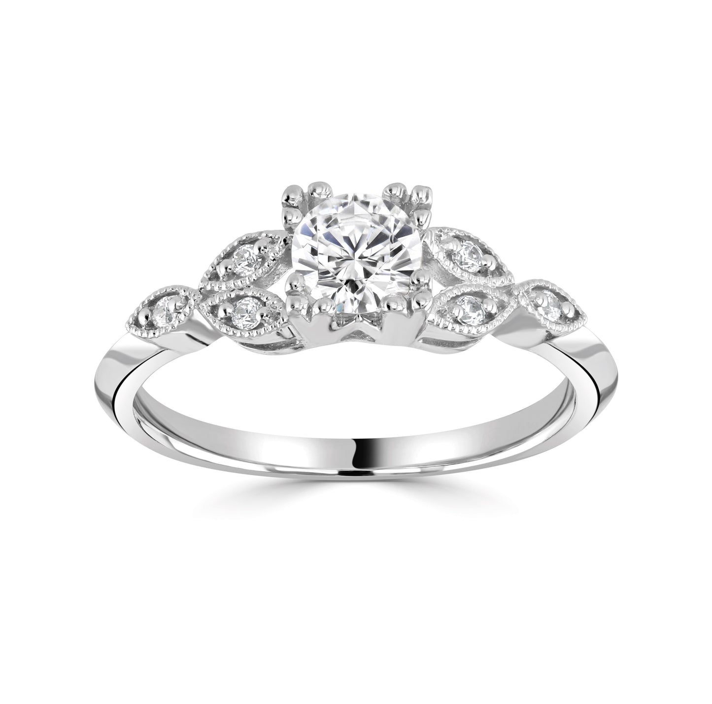 Solitaires - Diamond Shoulders