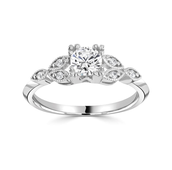 Solitaires - Diamond Shoulders