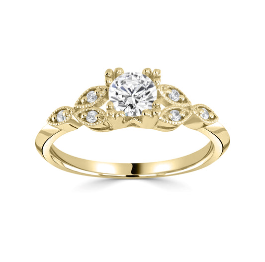 Solitaires - Diamond Shoulders