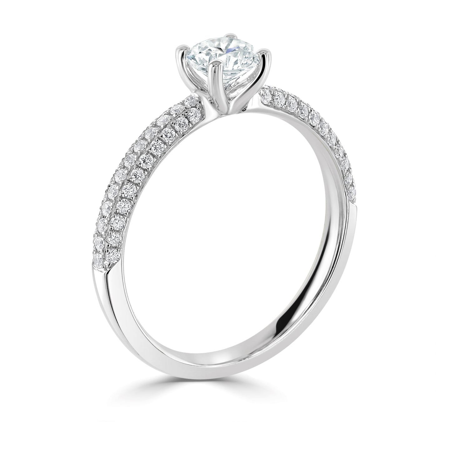 Solitaires - Diamond Shoulders