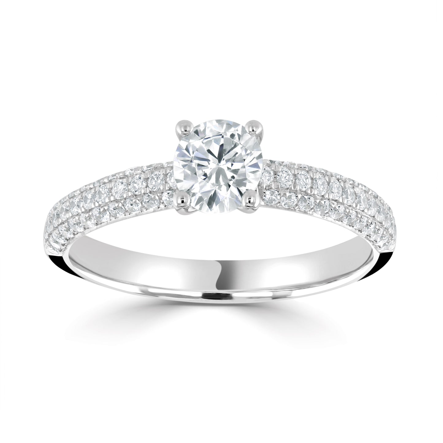 Solitaires - Diamond Shoulders