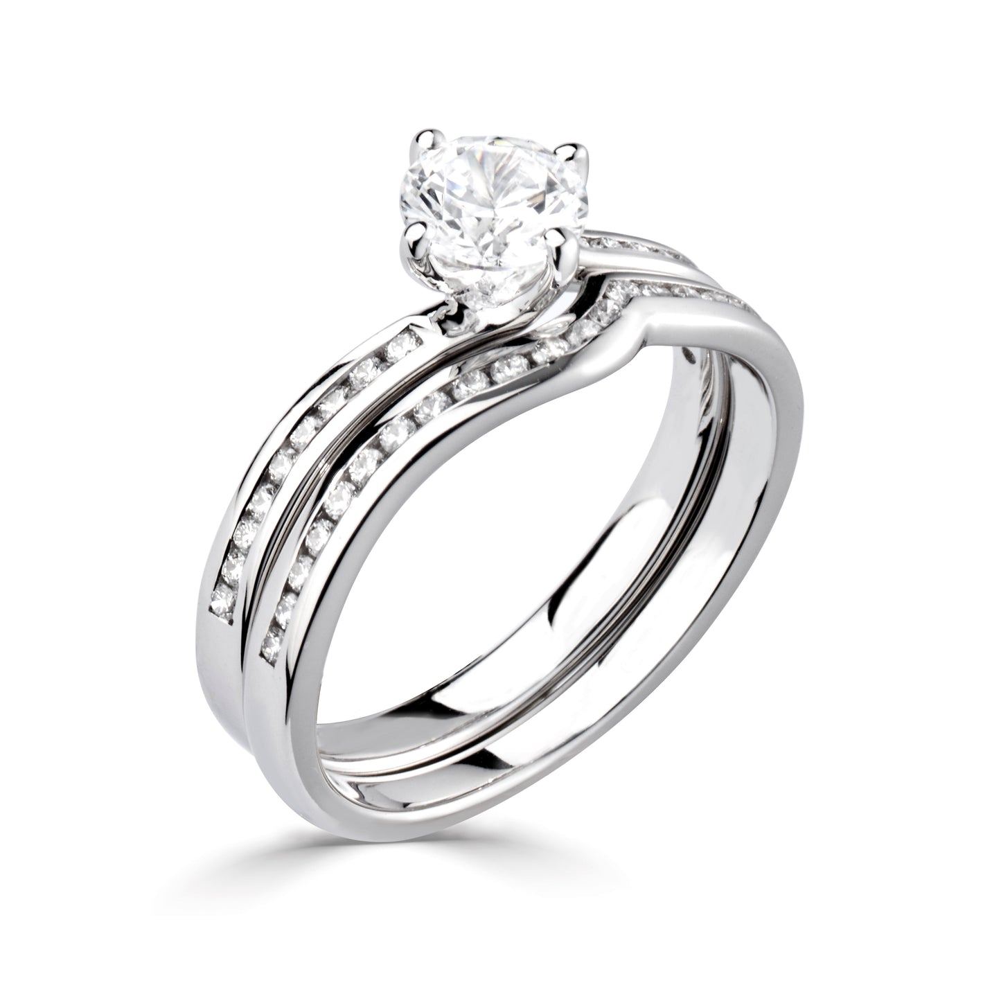 Solitaires - Diamond Shoulders