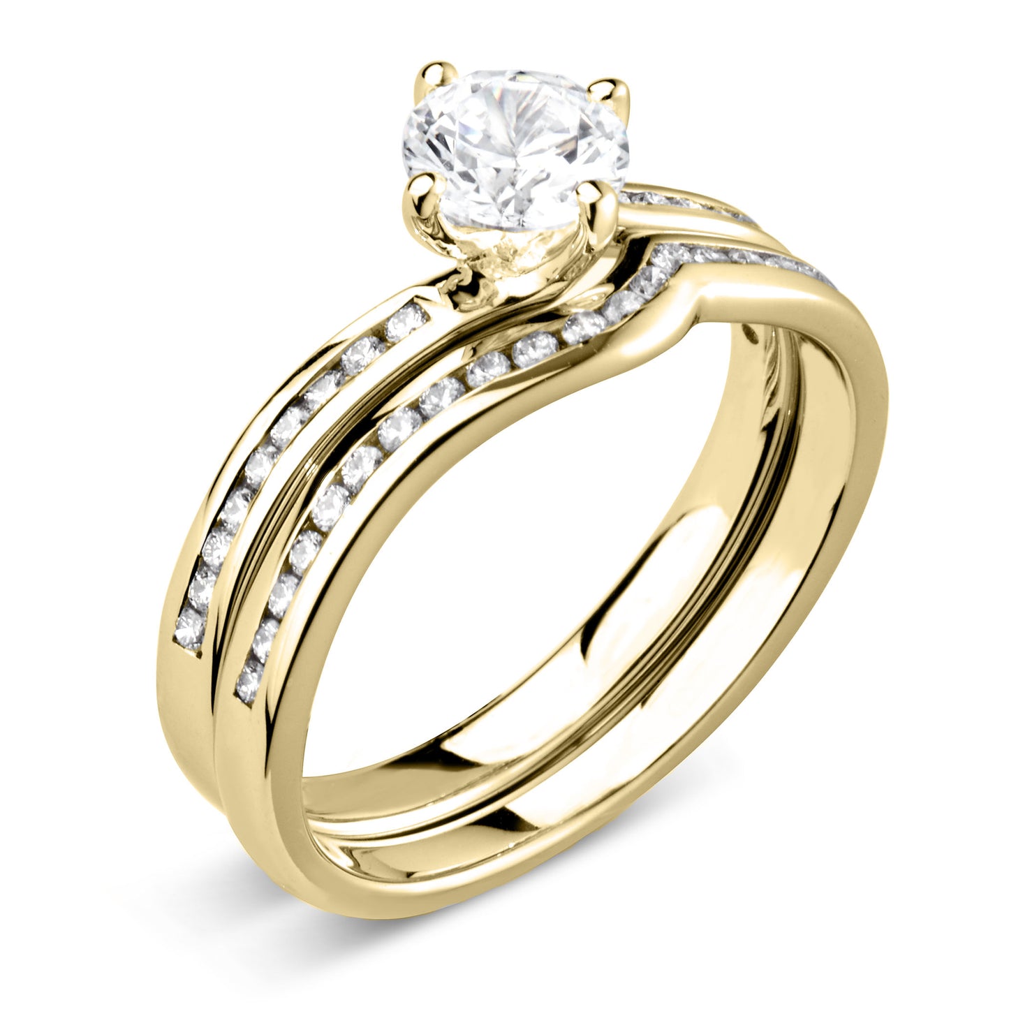 Solitaires - Diamond Shoulders