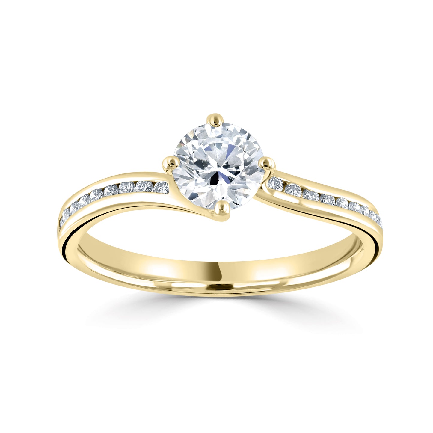 Solitaires - Diamond Shoulders