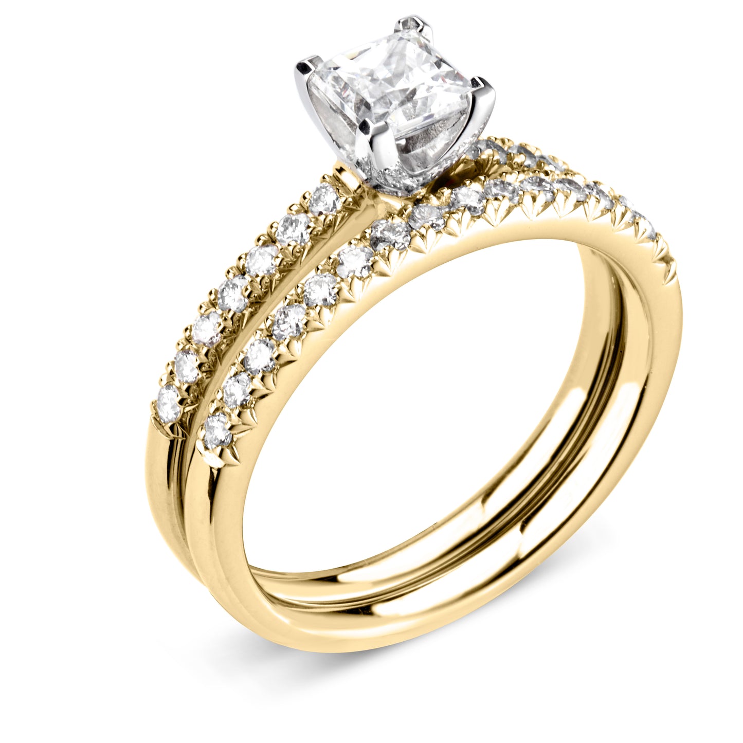 Solitaires - Diamond Shoulders