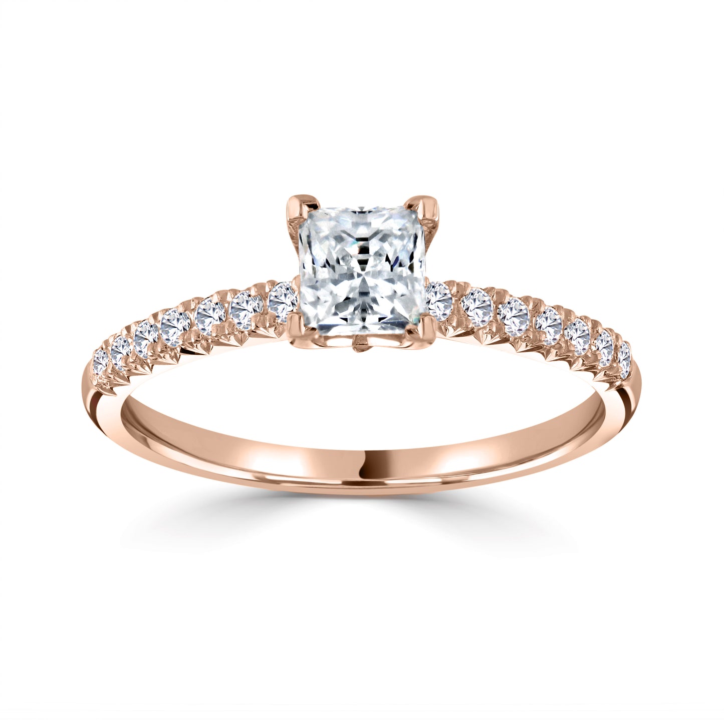 Solitaires - Diamond Shoulders