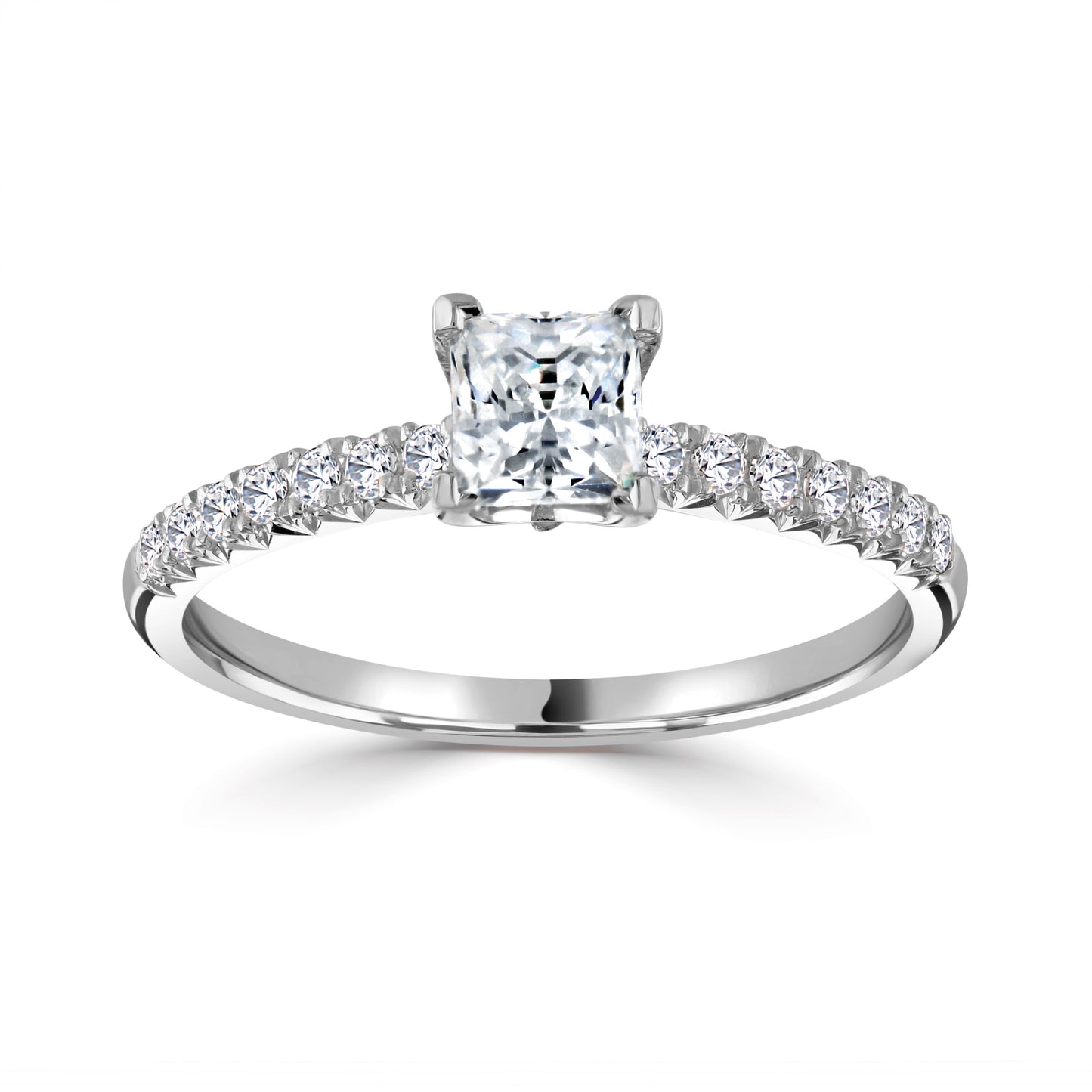 Solitaires - Diamond Shoulders