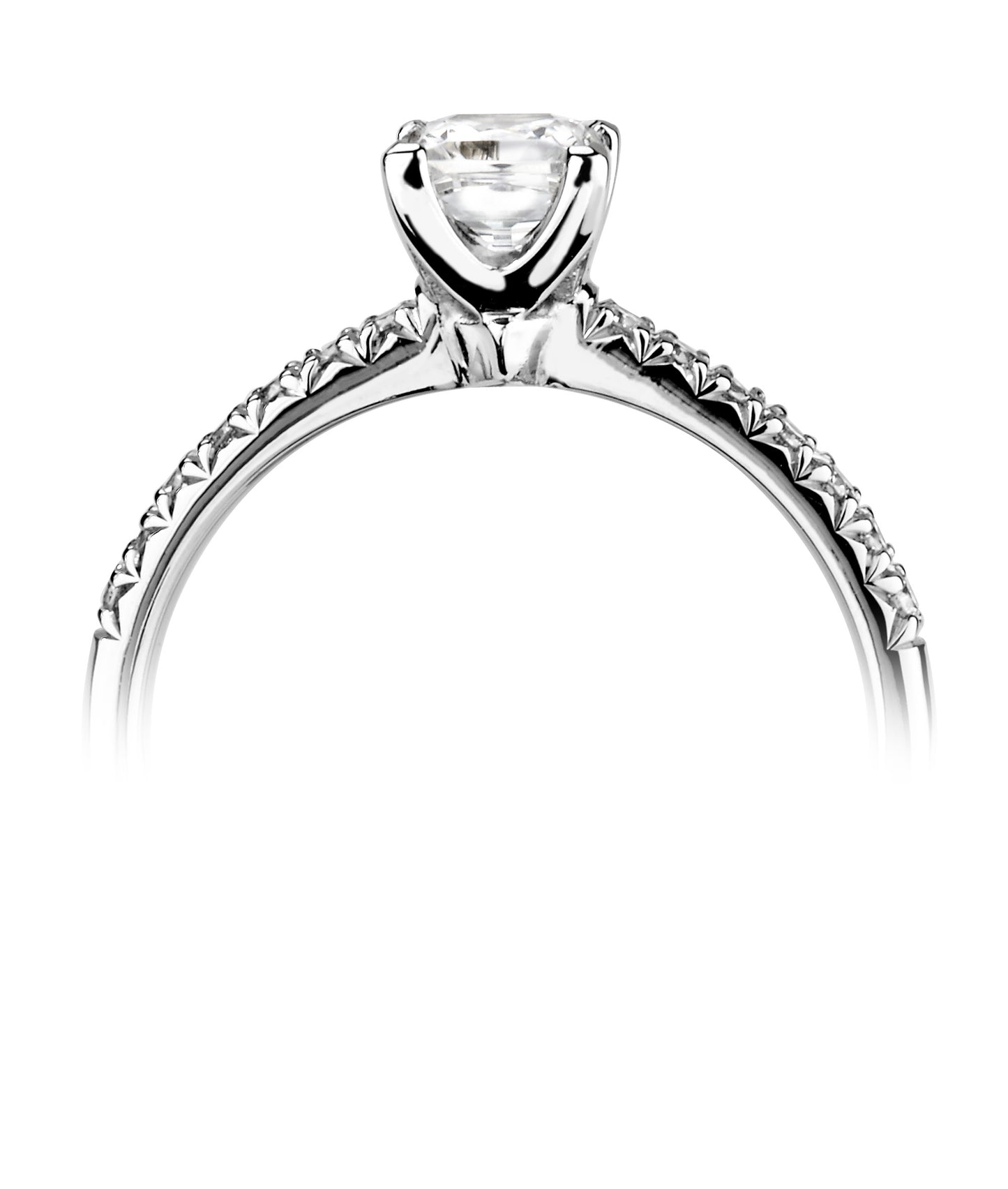 Solitaires - Diamond Shoulders