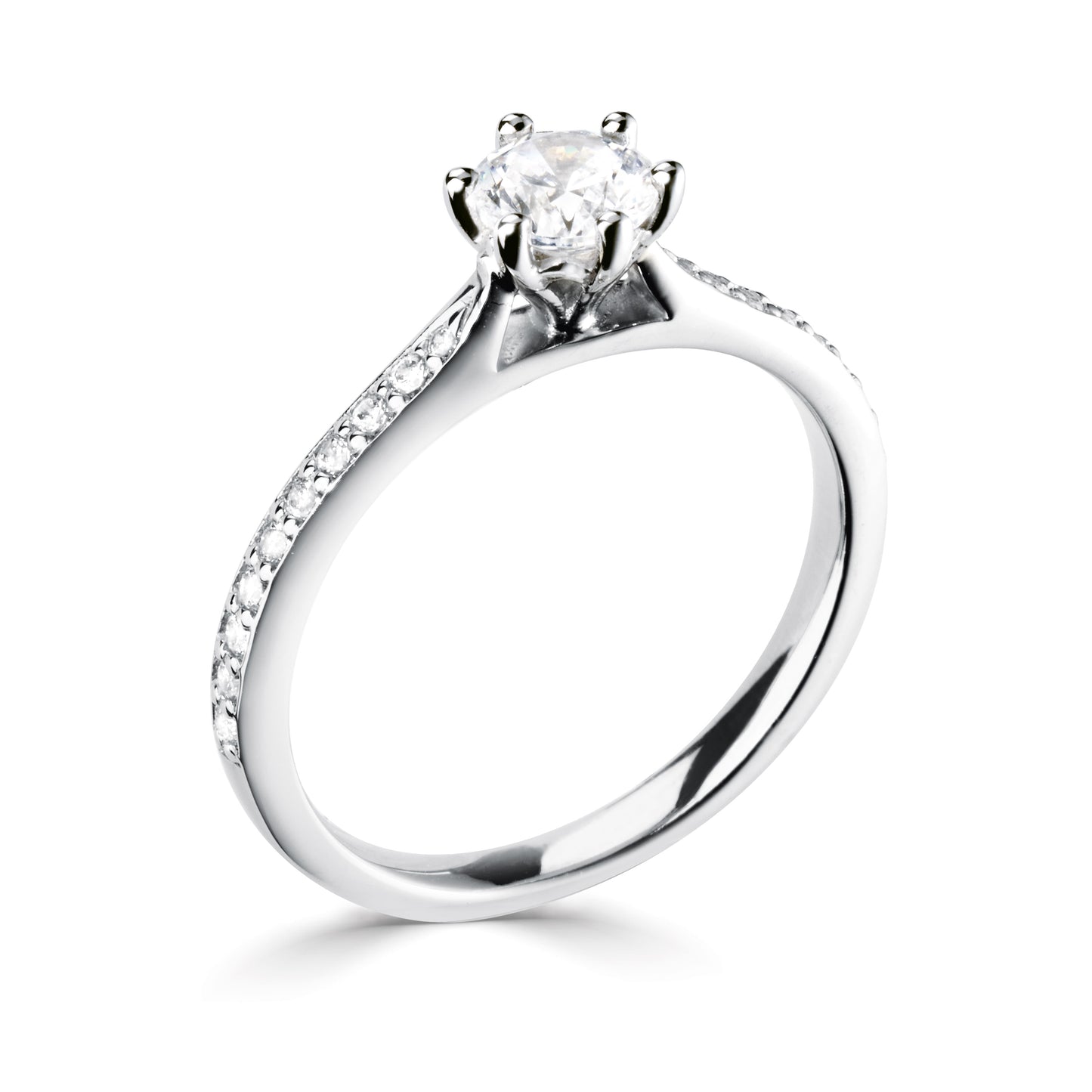 Solitaires - Diamond Shoulders