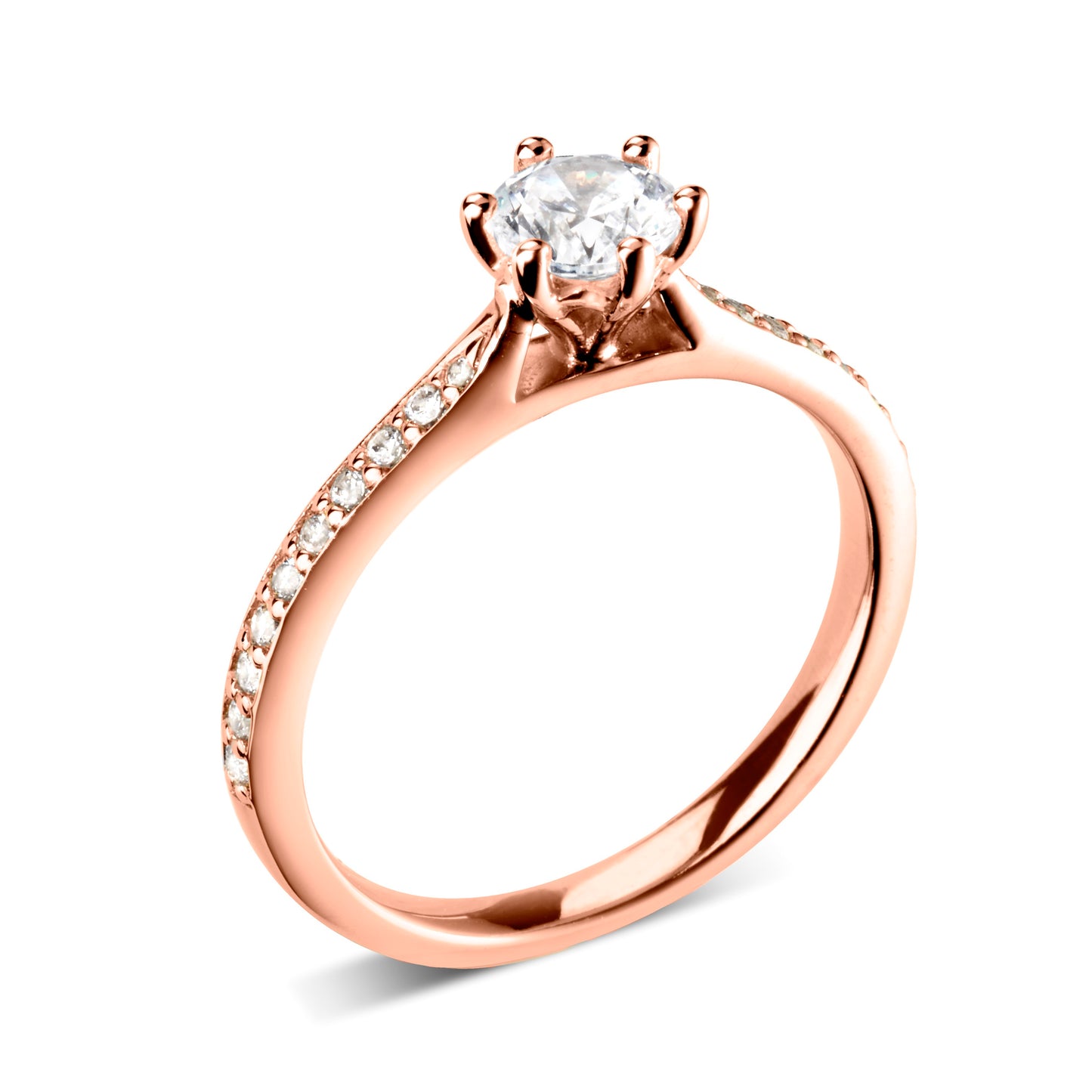Solitaires - Diamond Shoulders