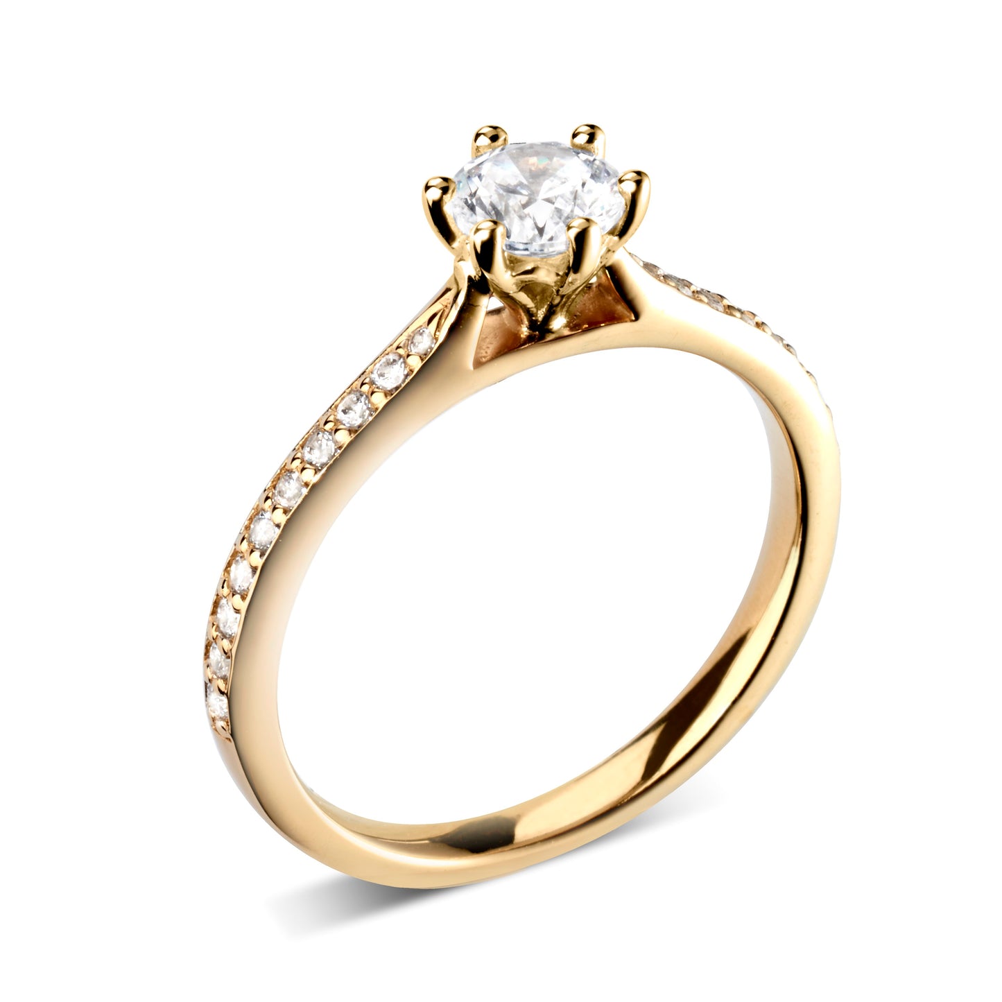 Solitaires - Diamond Shoulders