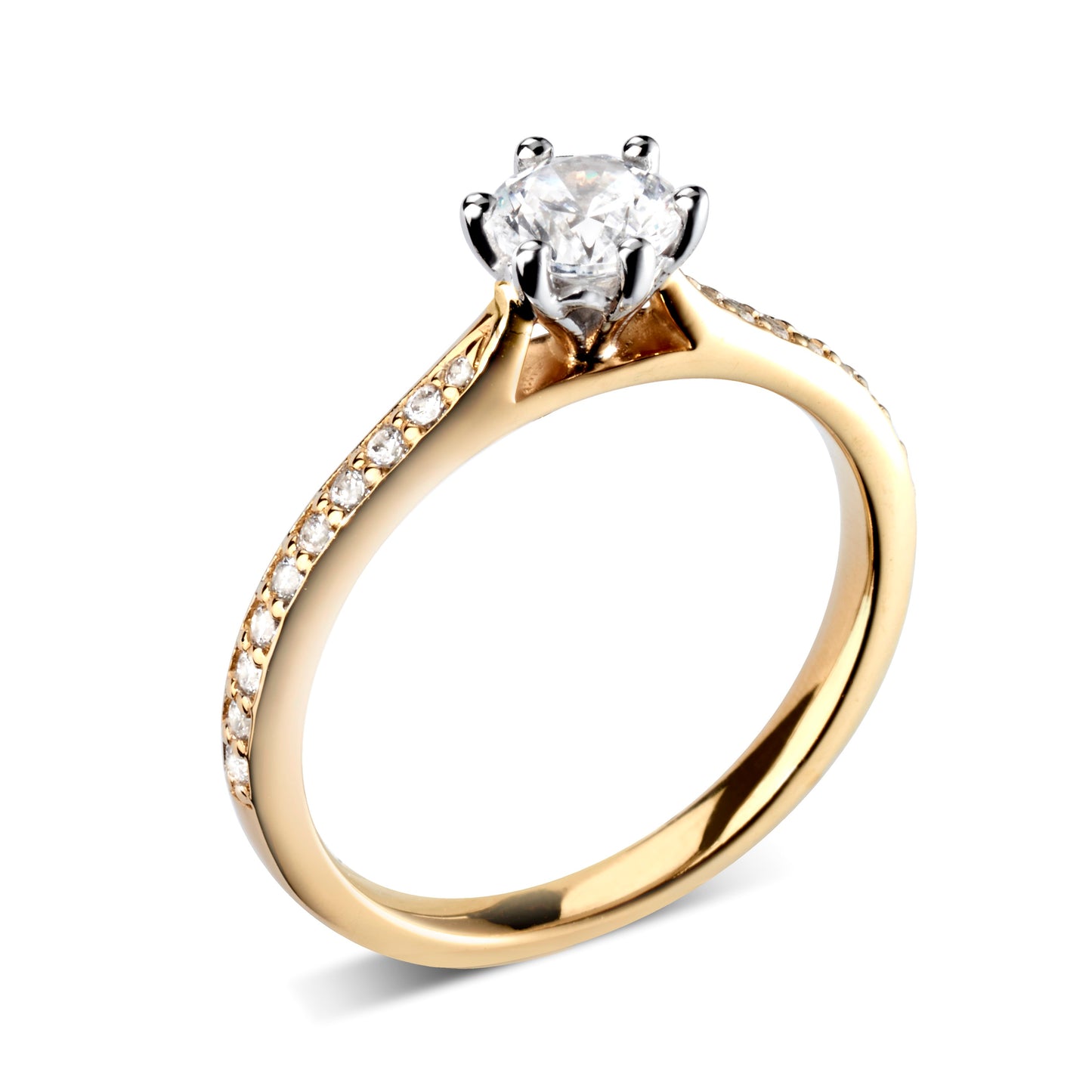 Solitaires - Diamond Shoulders