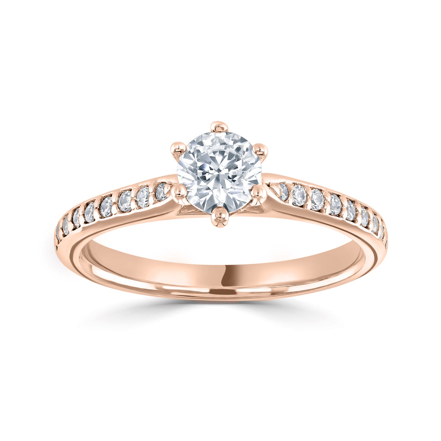 Solitaires - Diamond Shoulders