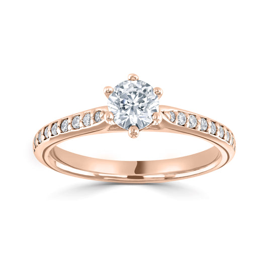Solitaires - Diamond Shoulders
