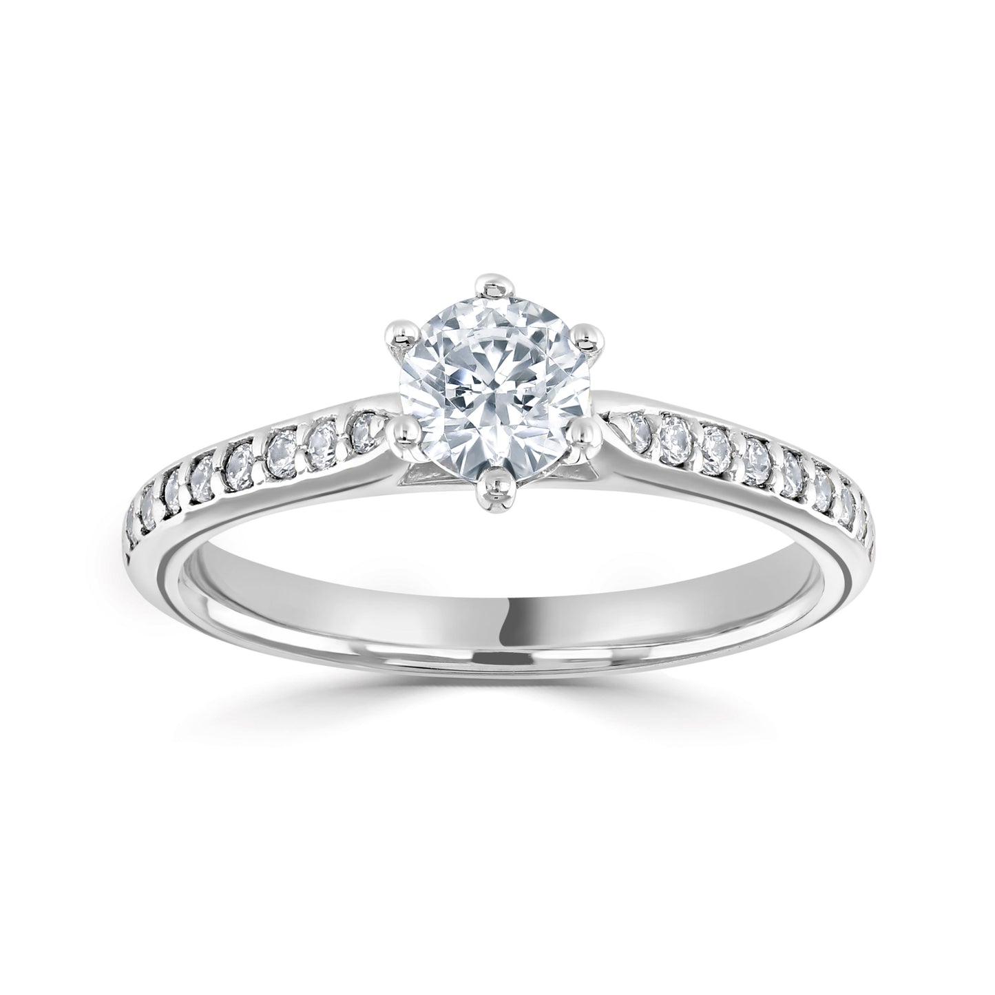 Solitaires - Diamond Shoulders
