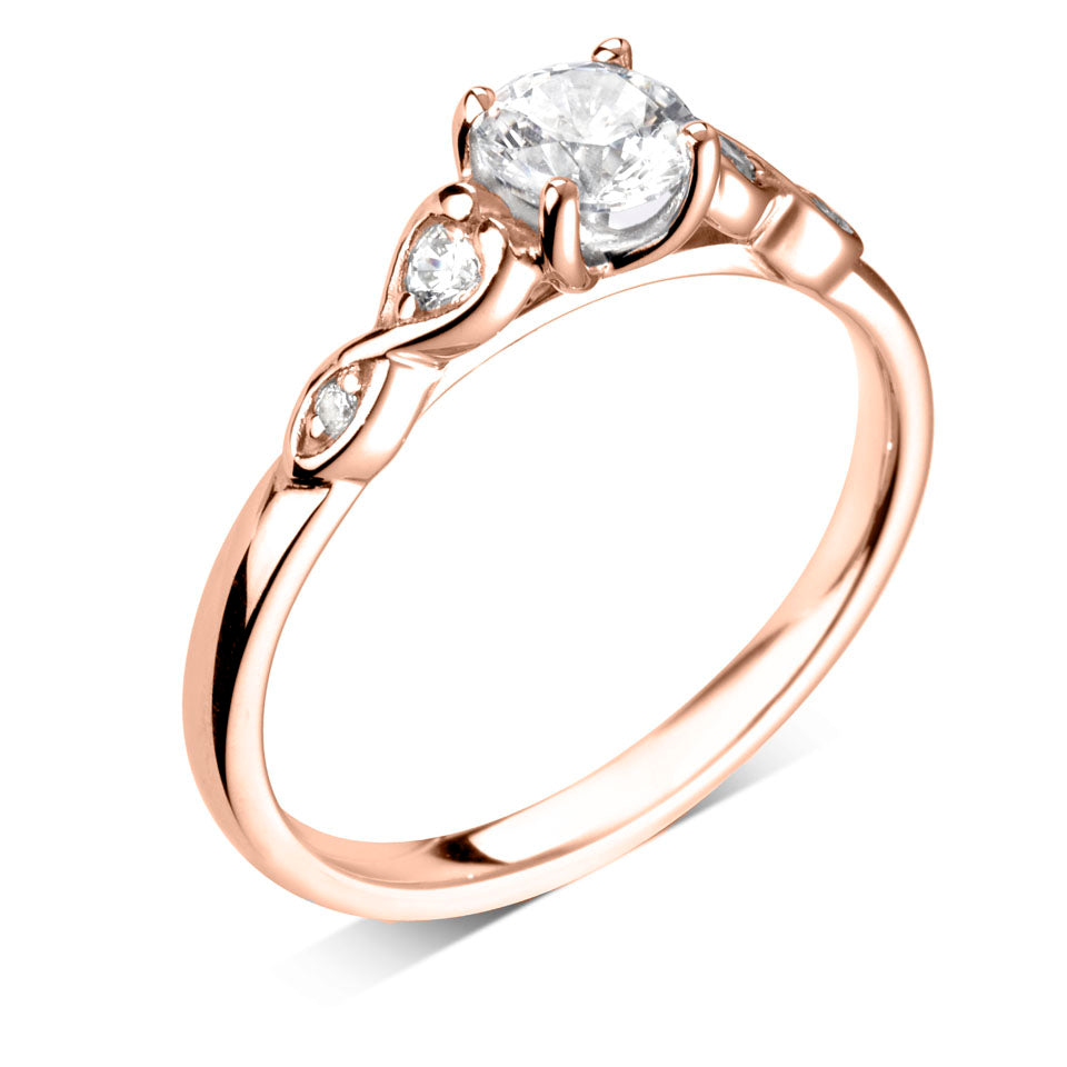 Solitaires - Diamond Shoulders