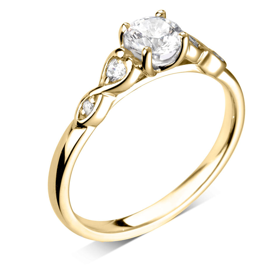 Solitaires - Diamond Shoulders