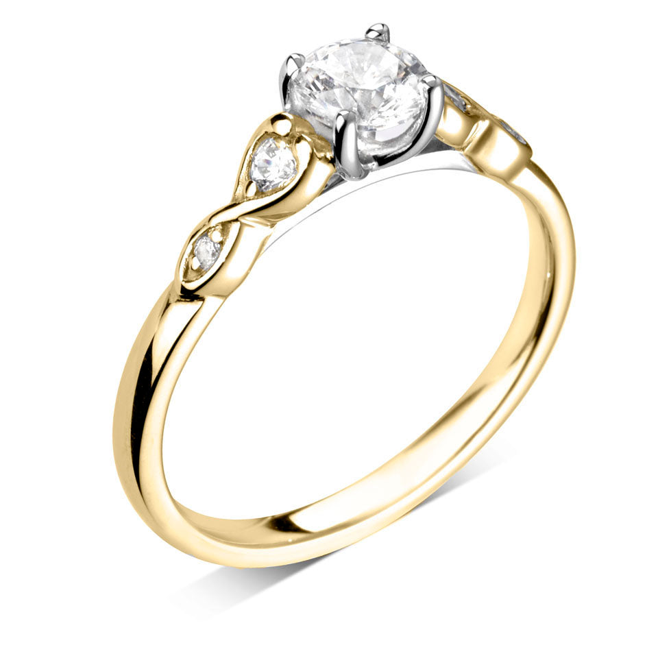 Solitaires - Diamond Shoulders