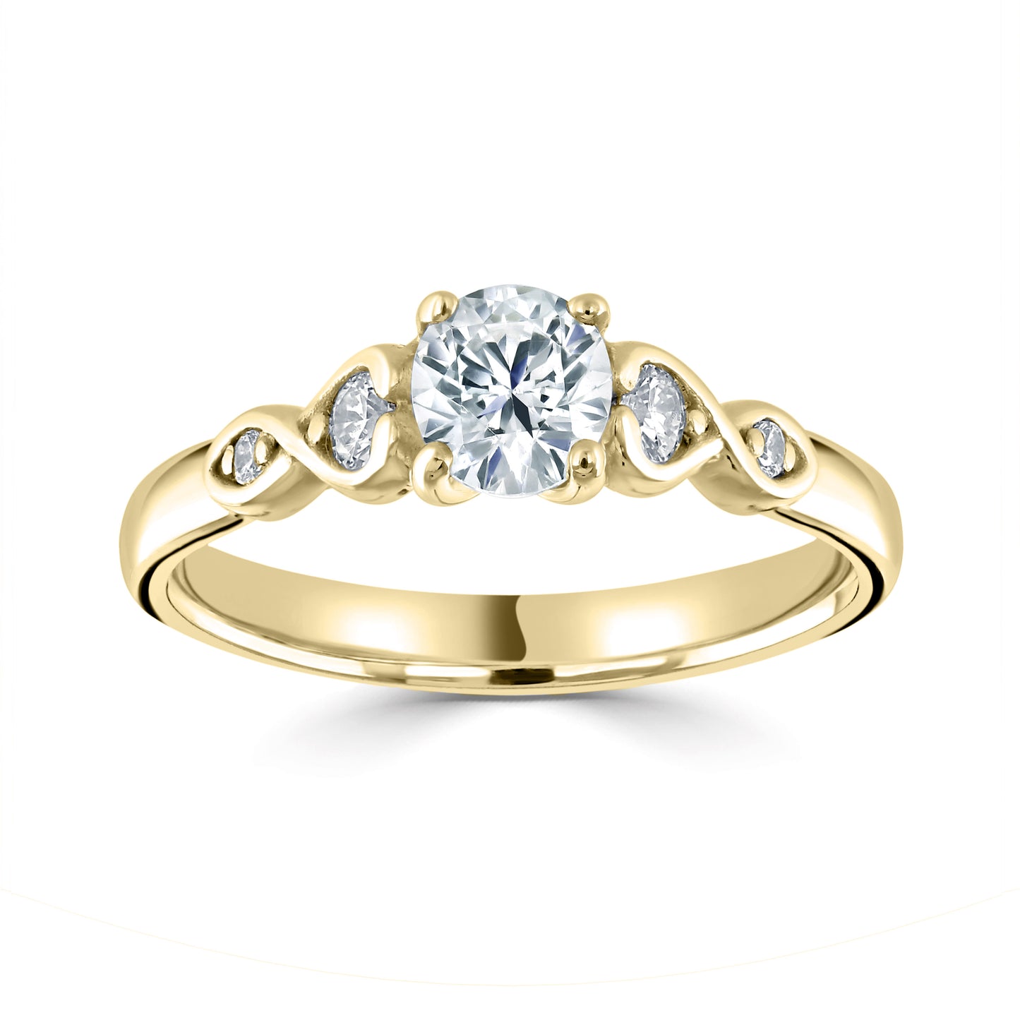 Solitaires - Diamond Shoulders
