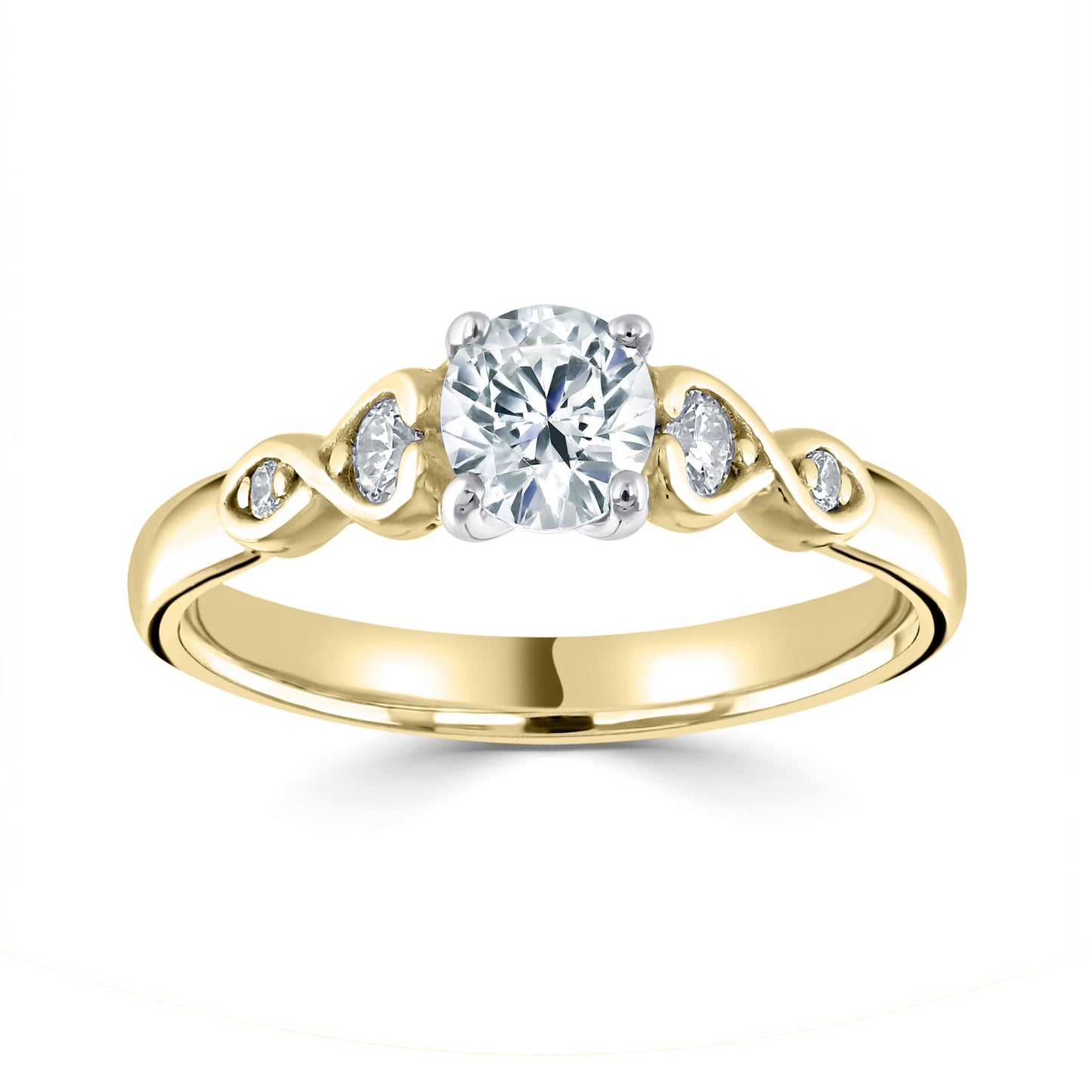 Solitaires - Diamond Shoulders