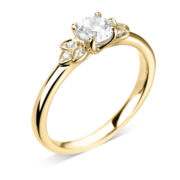 Solitaires - Diamond Shoulders