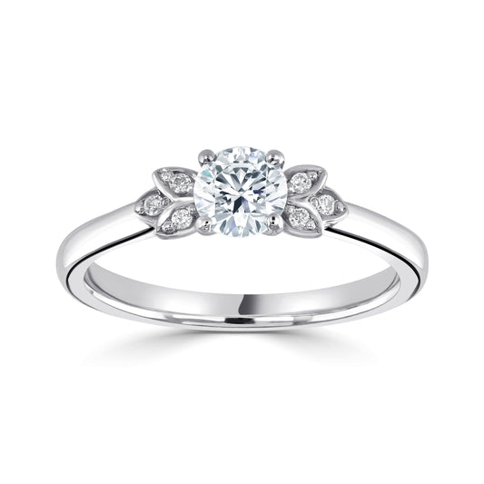 Solitaires - Diamond Shoulders