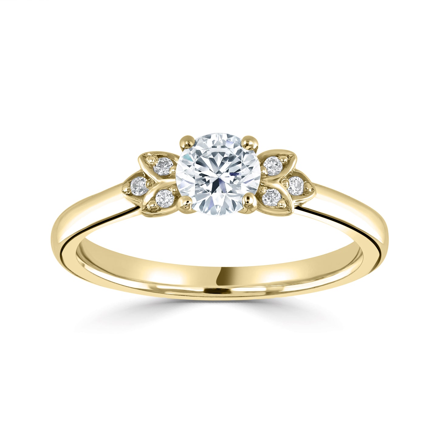 Solitaires - Diamond Shoulders