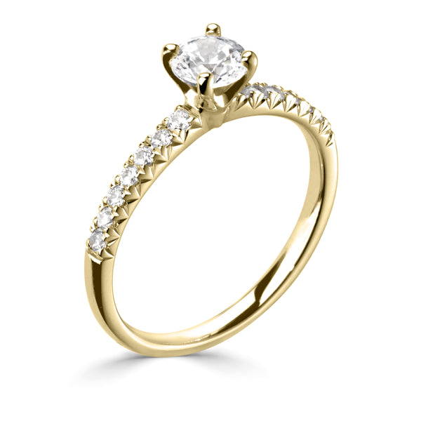 Solitaires - Diamond Shoulders